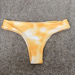 Shein Yellow Tye-Dye Bathing Suit Bottoms